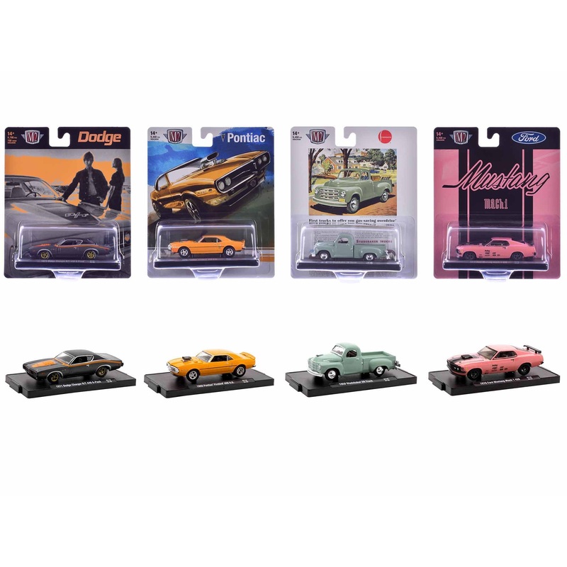 “Auto-Drivers” Set of 4 pieces in Blister Packs Release 118 Limited Edition to 9450 pieces Worldwide 1/64 Diecast Model Cars by M2 Machines